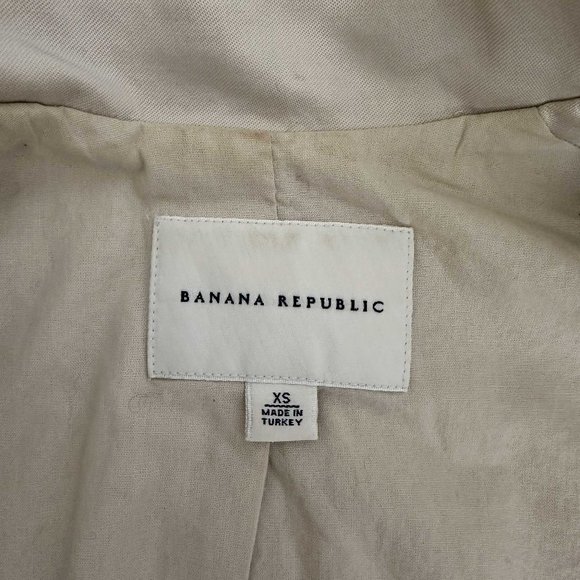 Banana Republic cream cotton Utility Biker Jacket Bomber SS04 - Picture 4 of 8